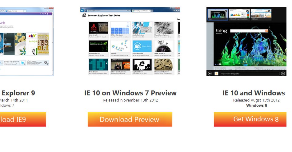 Last ned Internet Explorer 10 prøveversjon til Windows 7.