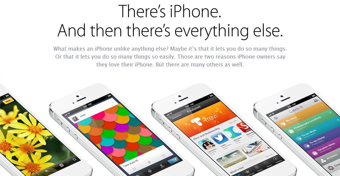 Det finnes iPhone, og så finnes det alle de andre, hevder Apple i sin svar-annonse til Samsungs S4-lansering.